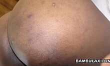 big black ebony woman enjoys white cock creampie