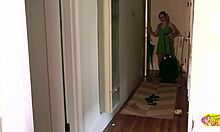 experienced lesbian hottie welcomes busty blonde friend with sensual kisses and strapon riding.