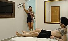 she showed the boy her new sexy lingerie and ended up getting fucked and cummed on multiple times