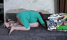 Stepmom helps stepson jerk off then takes anal