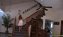 Step mommy and babysitter engage in bisexual roleplay