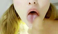 skinny blonde couldn't hold back and squirted during anal on living room table