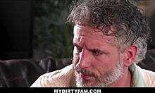 MyDirtyFam - Brunette Teen 18+ Stepdaughter Climaxes on Stepdad's Shaft with Milf Watching