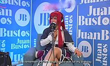 Multiple Orgasms for EvyBubbles Cosplay Riding Sybian on Juan Bustos Podcast