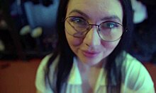 This naughty brunette couldn’t resist giving her lover a wet blowjob