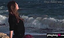 Ukrainian Teen Mila Azul Undresses Her Uniform In A Striptease