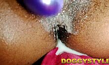 This sugar sweet pussy gets squirting and cumming with a dildo