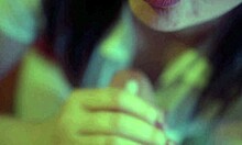 This naughty brunette couldn’t resist giving her lover a wet blowjob