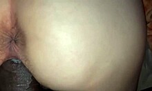 Tiny teen feels dick in belly as pussy stretched and creampied by monster bbc