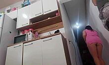 Wife takes a bold risk fucking her husband's friend in a tight pussy session.