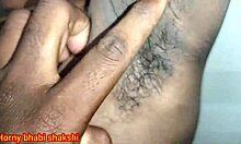 Bhabi teases step brother with hairy armpits and pussy before banging.