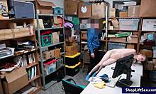 Skinny shoplifter confronted by lp officer