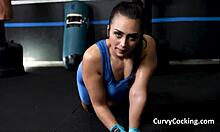 workout dick sucking at the gym with choking and gagging