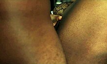 Amateur couple enjoys big black cock ball licking and deepthroat