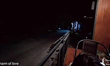 i fucked the female student outside on the balcony, creampie and all.