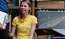 Skinny shoplifter confronted by lp officer