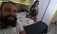 Virtual exhibitionism pays well! Couple fucks live on phone.