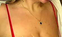 Milf With Huge Tits Pours Milk And Gets Boobs Licked