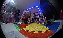 Teddy bear with hidden camera can't believe what sister does alone in room