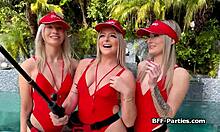 cpr training turns into fourway oral fun with sexy lifeguard wannabes 😘