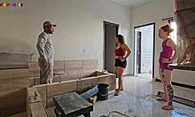 Bosses' Wives Visit Construction Worker For Big Black Cock Action!