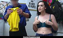 Shoplifter Teen Will Have To Fuck With Mall Guard To Get Out Of The Situation