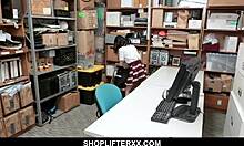 Tiny Asian Teen Thief Caught By Big Dick Mall Cop