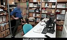 Tiny Asian Teen Thief Caught By Big Dick Mall Cop