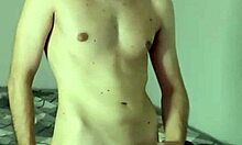 huge homemade webcam masturbation session ends with cum on face in bedroom!