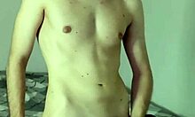 huge homemade webcam masturbation session ends with cum on face in bedroom!