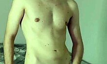 huge homemade webcam masturbation session ends with cum on face in bedroom!