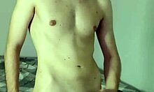 huge homemade webcam masturbation session ends with cum on face in bedroom!