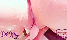 extra close up asmr female masturbation with toy and huge orgasm