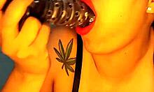 Colombian babe squirts in shower with dildo.