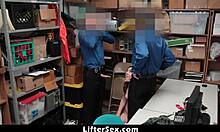 teen shoplifter lexi lovell steals credit card officer threesome fucks tight pussy