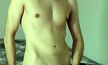 huge homemade webcam masturbation session ends with cum on face in bedroom!