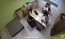 Cheeky Blonde Teen 18+ Secures Loan with Wild Casting Couch Action for New Mercedes