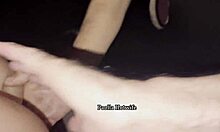 paolla is fucking that big black cock while her husband watches