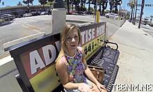 Legal age teen Keisha Grey can't resist the sex offer, sucking cock hard