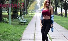 sexy girl dances in street, come dance with aarina park sexy moves live model