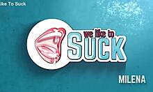 i deepthroat and fuck horny milena with monster cock choking and hardcore oral sucking