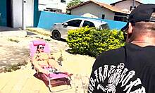 waited for husband to leave then fucked the pool cleaner in red sheer 😏