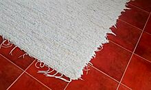 my girlfriend surprises with first anal homemade