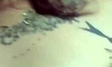 Dana Barzagli, that latina teen with tattoos, masturbates with dildo so good.