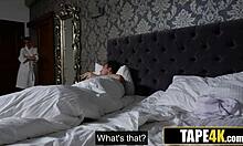 stepsis sucks stepbros dick under table while mom talks 😏