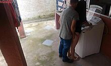 Married housewife pays washer tech with her backside! 😜