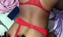 curvy latina babe in fishnets spreads legs for big cock but struggles to take it all