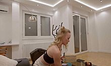 Tricked stepsister shows tits, then gets rough fuck in pink pussy with big cock.