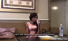 black amateur in pink socks getting fucked on private casting