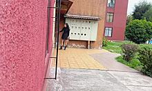 Me follé a mi vecina culona mientras su esposo se encontraba trabajando, cuckold roleplay in miniskirt